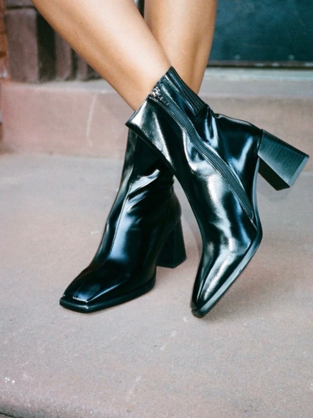 JEFFREY CAMPBELL SHERPAL-2 BOOT BLACK LEATHER